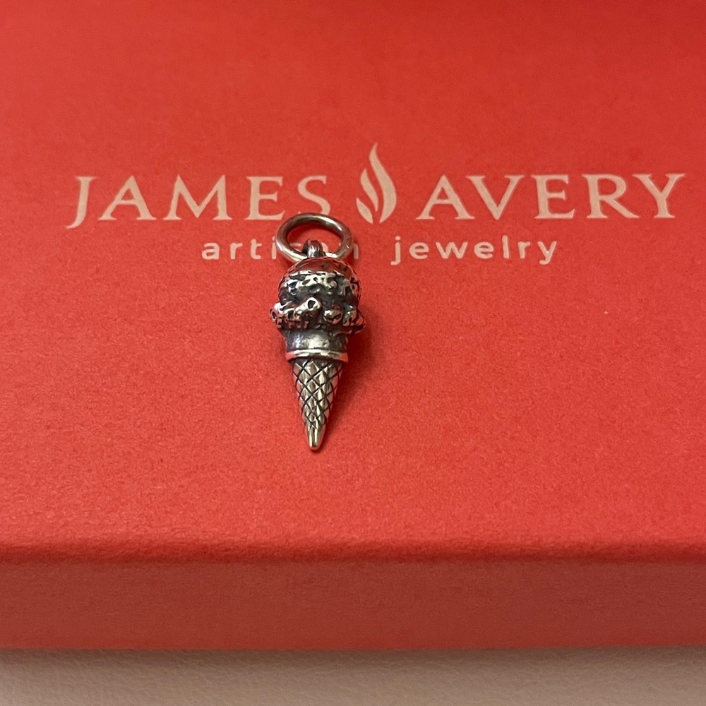 Retired James Avery Ice Cream Cone Charm Gem